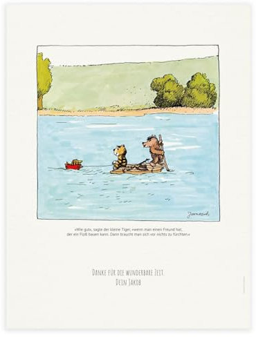 Janosch Hochwertiger personalisierbarer Kunstdruck oder Poster mit Original Motiv aus Oh, wie schön ist Panama