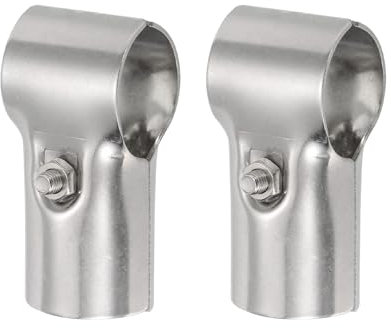 QUARKZMAN T Tubería Abrazadera Conector 2uds Estructural Tubería Conector Cadena Enlace Valla Abrazadera Inoxidable Acero Esquina Extremo Rieles Abrazadera para OD 1-1/4 (30mm)