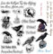 craspire Rabe Klare Stempel Deutscher Text Totenkopf Wiederverwendbarer Poststempel Transparente Silikonstempelsiegel Für Die Erstellung von Tagebüchern Und Karten Dekorieren Scrapbooking Filmrahmen