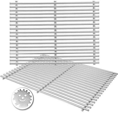 Homics 49,5 cm Grillroste für Weber Genesis 300 Serie, Genesis E310 E320 E330 S310 S320 S330, Edelstahl Grillrost Ersatzteile für Weber 7528 7524