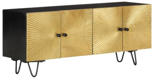 Gecheer Mueble TV,Mueble TV de Salón,Mesa para Televisores,Mueble de TV Madera Maciza de Mango 110x30x45 cm