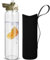 DEARRAY 1l Glass Water Bottle with Straw & Neoprene Sleeve 1 litre BPA free Glass Drinking Bottle Leakproof