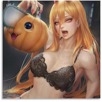 Chainsaw Man Anime Poster (39) Poster Painting Canvas Wall Art Living Room Posters Painting 20x20inch(50x50cm)