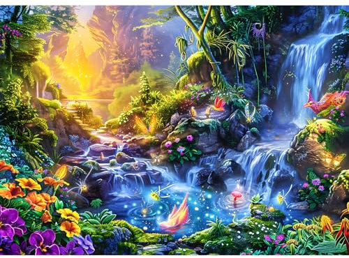 Jigsaw Puzzles for Adults 1000, Puzzles for Adults, Challenging Puzzles, Puzzle Game for The Whole for Women, Gifts for Men, Theme:Magic Pond