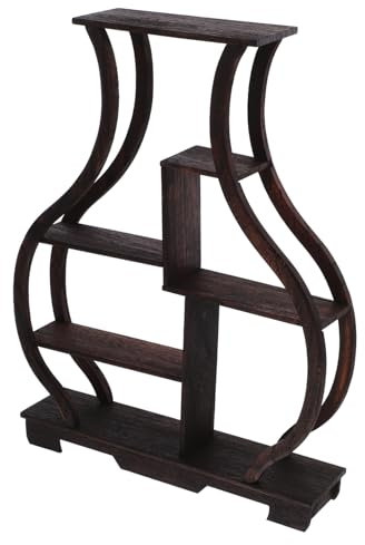 1 x chinesisches Wandregal aus Palisander, Retro-Eckregal, Bücherregal, Schrank, Massivholz, Bambus, Handwerk, Büroregal, Präsentationsständer