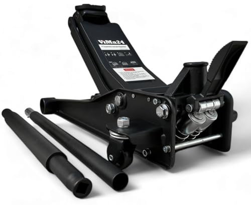 3T Wagenheber mit Fußpedal Rangierwagenheber 3 Tonnen extra flach 75mm Autoheber mit 500mm Hub