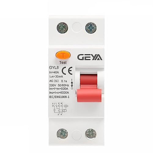 EWWFGUR GYL8 AC Type électromagnétique 1P + N RCD ELCB RCCB Din Rail Disjoncteur 25A 40A 63A avec CE CB(2P 63A,300mA)