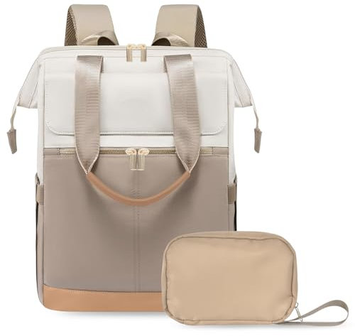 Dokeno Mochila Portatil Mujer, Mochila Impermeable para Portátiles 15.6 Pulgadas Mochila Trabajo Antirrobo con Bolsa Organizadora, Mochila Ordenador Grande para Viajes Trabajo Universidad y Escolar