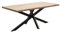 LC Home Esstisch 180x90cm Eiche Baumkante Stern-Metallgestell Holztisch Eichenholz Massivholz Industrial Design