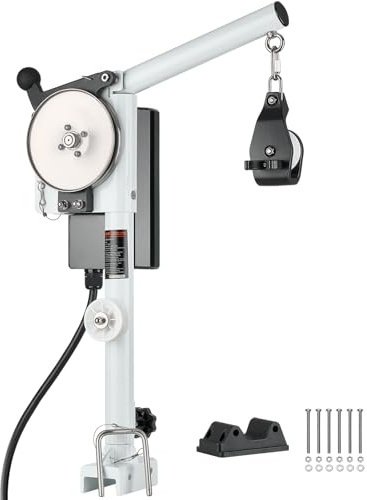 VEVOR Line Hauler Pot Puller, 12V DC 1200W, Line Hauler Winch Holds 198 lbs Lift Capacity, Line Speed of 115 ft/min, 360° Rotation & Corrosion-Resistant, Crab Pot Puller for Crab, Shrimp,Lobster Traps