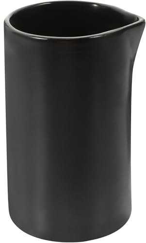 Mipcase Pichet à Lait Céramique Noir Mat Style Nordique Verseur pour Sauces et Café Cruche Mini Vintage pour Maison et Restaurant