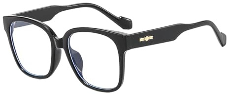 Blaulichtblockierende Brille, blendfreie, quadratische Computerbrille für Bildschirmzeit, leichter TR90-Rahmen mit klarer Linse, Bildschirmzeit, Anti-Überanstrengung der Augen, digitaler Augenschutz