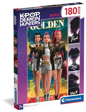 Clementoni Supercolor Kpop Demon Hunters - Puzzle 180 Teile ab 7 Jahren | buntes Kinderpuzzle mit besonderer Leuchtkraft & Farbintensität - Puzzle für Kinder 21761