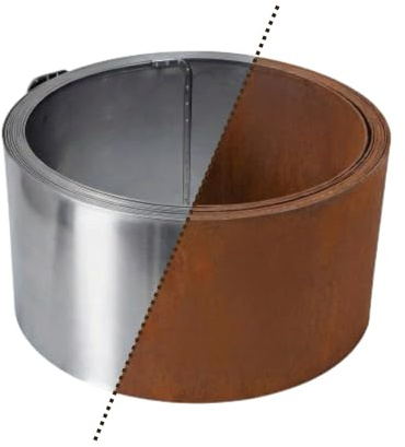 Bordure de pelouse en Acier Corten - 10 m x 15 cm - 0,5 mm