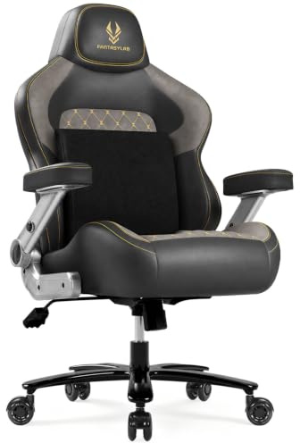 Bosmiller Gaming Stuhl 200kg Belastbarkeit Ergonomischer Bürostuhl bis 200kg Schreibtischstuhl XXL mit 4D Armlehnen Höhenverstellbarer Gaming Chair Chefsessel für Gamer und Esport