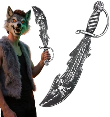 Peufcmi Accesorios cosplay Juguete De De Carnaval Falso Ligero Y | Decoración pirata Para fans, s de carnaval, disfraces infantiles, exterior, cumpleaños y