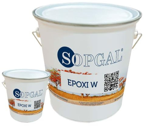 Sopgal Peinture époxy pour usage alimentaire (10 kg + 2,2 kg, Gris) - Idéale pour les exploitations agricoles, les blocs opératoires, les laboratoires et l'industrie agroalimentaire