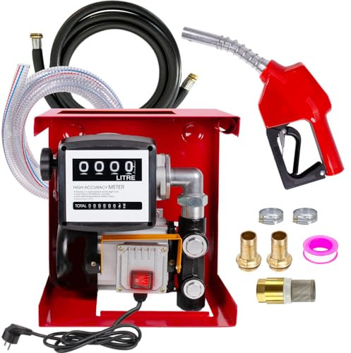 AMUR Bomba DE GASOIL Bomba aspiracion gasoleo Bomba de Combustible EXELENZ 2 230V Bomba gasoleo Bomba Transferencia autocebante 230V con Set y Accesorios