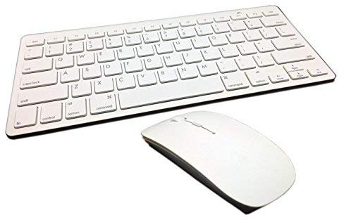 ESI Mini Wireless 2.4Ghz White Keyboard and Mouse Combo for Apple iMac MacBook MacBook Pro