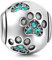 Anhänger mit Hundepfote - 925er Sterlingsilber Fußabdruck, Tier-Charm für Pandora-Armband, Geburtstags- und Haustier-Anhänger (Grün)