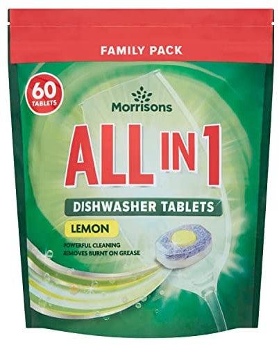 Morrisons All In One Lemon Dishwasher Tablets (60 Tablets)