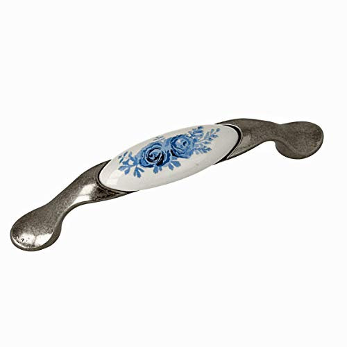 MS Beschläge Möbelgriff Schrankgriff Griff Schubaldengriff Vintage Porzellan Lochabstand 96mm