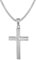 trendor Kreuz-Anhänger 24 mm Weißgold 585 (14 Karat) mit Silberkette 75283-45 45 cm