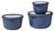 Mepal - Multischale Cirqula Round 3-teiliges Set - Vorratsdosen mit Deckel - Geignet als Aufbewahrungsbox, Kuhlschrank, Gefrierschrank & Mikrowellengeschirr - 500 ml, 1000 ml & 2000 ml - Nordic Denim