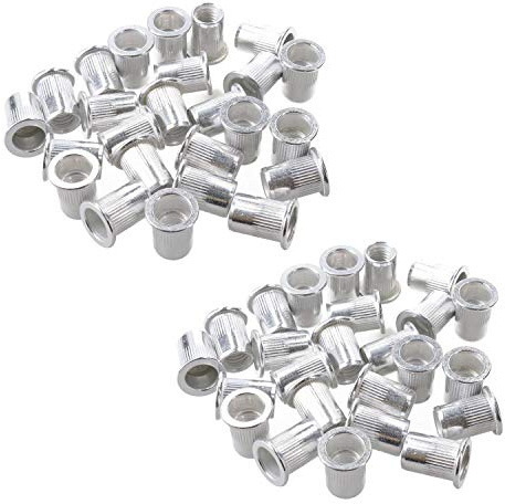 M8 8mm Alu Nut Serts Riveting Nuts Rivet Threaded Inserts Blindnut Rivnut 50pc