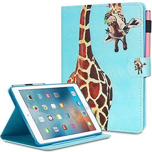 AUSMIX iPad 9.7 pulgadas 2018/2017 Folio Case iPad Air/Air 2 Case Cute Pattern PU Leather Slim Shell Kickstand Smart Wallet Funda protectora para Apple iPad 9.7 '' 6ª/5ª generación con auto Sleep/Wake