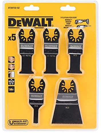 DEWALT DT20732-QZ - Juego de 5 hojas de sierra para multi-herramienta