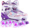Hikole Rollschuhe Kinder Jungen Rollschuhe Kinder Mädchen Rollschuhe Mitwachsend Kinder Jugend Roll-Schuhe Kinder Quad Skate Mit Leuchtenden Rädern Für Anfänger
