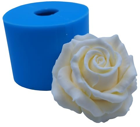 I-Best 3D Rose Flower Silicone Mold Resin Epoxy Flower Molds Decorating Crafts Candle Wax Mold Mousse Cake Silicone Mould (IB-3Dflower)