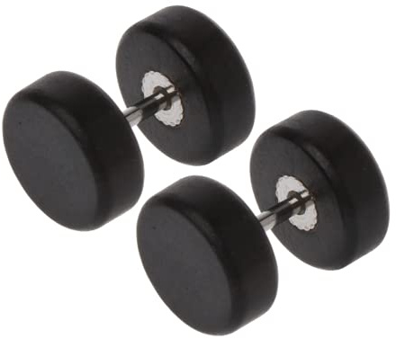 XIGAWAY Faux écarteur d'oreille en bois naturel à vis, Plastique,