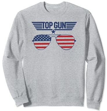 Top Gun Top-Brille mit amerikanischer Flagge Sweatshirt