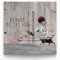 Leinwandbild Banksy Art, Kid-Cat als Quadratisches Kunstdruck 30x30cm - Street Art im Banksy-Style zur Wand-Deko für Wohnzimmer, Büro
