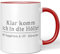 JUNIWORDS Tasse, Klar komm ich in die Hölle! Mit Freigetränk & VIP Bändchen, Rot (1007231)