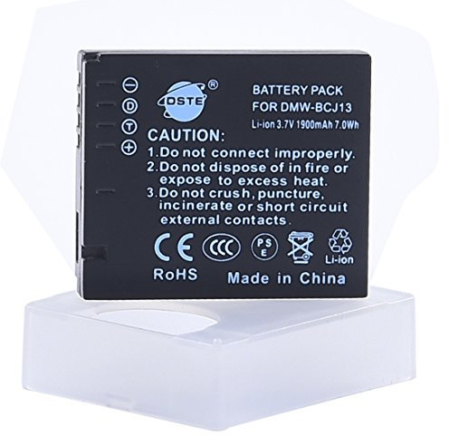 DSTE Rechargeable Li-ion Battery Compatible for DMW-BCJ13 DMW-BCJ13E DMW-BCJ13PP and Panasonic Lumix DMC-LX5K,DMC-LX5W,DMC-LX55,DMC-LX7,DMC-LX7GK,DMC-LX7K,DMC-LX7W