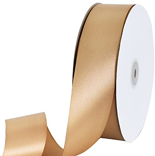 Toniful Satinband, breites, einfarbiges Stoffband für Geschenkverpackungen, Stuhlschärpe, Valentinstags-, Hochzeits-, Geburtstagsparty-Dekoration, Haar, Blumen, Basteln, Nähen, 40 mm x 91 m
