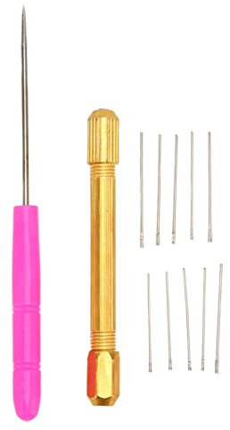 Soportes para Enraizamiento de Pelo de Muñeca, Herramientas para Enraizamiento de Pelo de Muñeca, Mangos de Aleación de Punzón de Agujas de 10 Uds., Accesorios para Hacer Pelo de