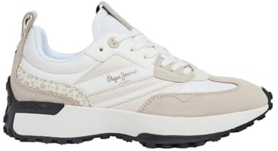 Pepe Jeans Zapatillas de Piel Lucky Print Blanco