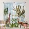 Yilinata Dschungel Safari Wald Vorhänge für Kinder Jungen Mädchen afrikanische Tiere Kleinkind Kinderzimmer Stangentasche Vorhänge Home Baby Wohnzimmer Schlafzimmer Dekor 213,4 x 213,4 cm