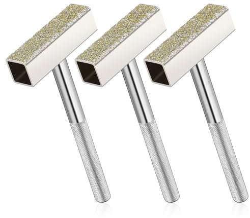 Schleifscheibenabrichter, 3 Stück Diamant Schleifscheibe Dresser 96x45x13mm Stein Kommode Werkzeug Entgraten Schleifstein Werkzeug Silber Diamond Stone Dresser Tool zum Abrichten Schleifen Räder