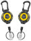 MNGARISTA Lot 2 Porte-clés rétractable renforcé, rétraction 283,5 g, Cordon INOX 80 cm, Porte-Badge Mousqueton, Enrouleur de Badge avec Sangle de Badge et Porte-clés