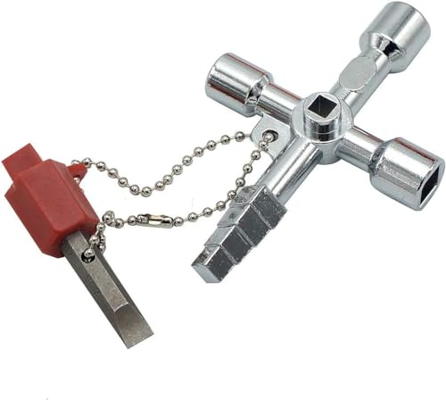 hep® Universal Utility Key, Radiator Key, Tap Key, Unlocks Electric, Gas and Water Meter Boxes