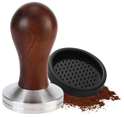 Tallgoo Kaffee Tamper 51mm,Espresso Tamper,Kaffee Tamper aus Edelstahl,inkl Tampermatte,Design Kaffee Tamper Set,für perfekten Espresso Barista-Werkzeug,Cafes und Kaffeeliebhaber