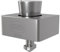 Amig - Serrure carrée pour portes roulantes | Pour portes oscillantes | Laiton massif et chromé brillant | Tige en acier inoxydable et 3 clés à points | Inclus visserie