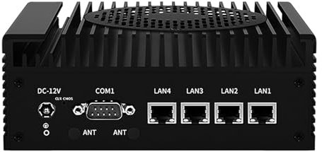 HSIPC Alder Lake i3 N305 Quad Core Firewall Micro Appliance, Mini PC, Router with DDR5 8G RAM 256G SSD, 4*i226-V RJ45 Port AES-NI