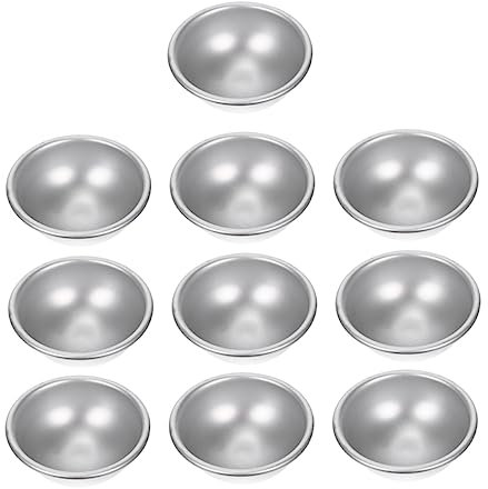 HAPINARY 10 Stück Selbstgemacht Badebombenformen aus Aluminiumlegierung Halbkugelförmig Einfaches Entformen Sicher und Kreativ für Selbstgemachte Badesalze