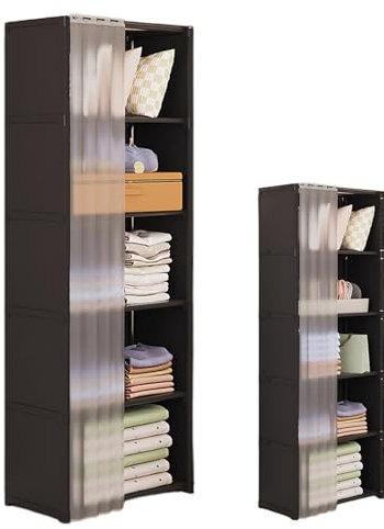 Xinhuju Kombinierter Aufbewahrungsschrank – Kleiderschrank, Robustes Kleiderregal, Schrankschrank | Schrank-Organizer, Kleiderständer mit Vliesstoffbezug für Schlafzimmer